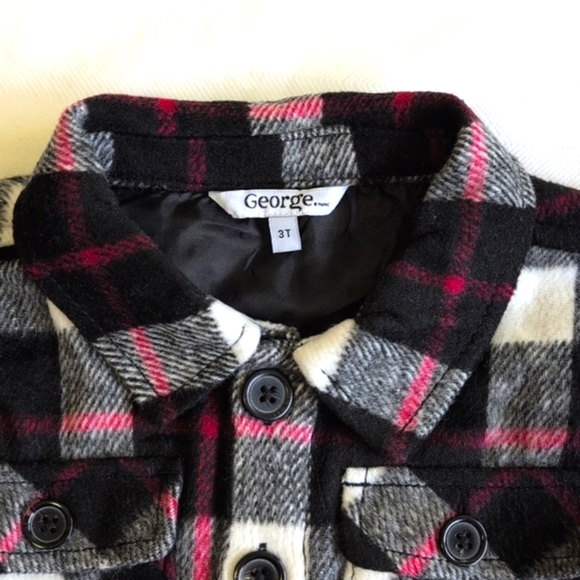george black plaid shacket 3T toddler boys - Picture 2 of 5
